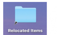 用户会发现Mac桌面上出现了一个RelocatedItems文件夹的快捷方式