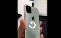 iPhone11为白色机身铝合金边框后置双摄且采用正方形框的设计