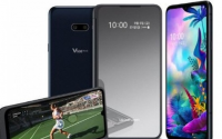 LGG8X正面采用一块水滴全面屏屏占比非常高