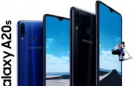 三星GalaxyA20s是一款中低端机型机身正面采用了一块6.5英寸的V视屏