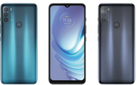 MotoG50采用了时下主流的水滴全面屏设计