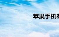 苹果手机有指纹锁吗