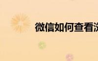 微信如何查看浏览过自己的人