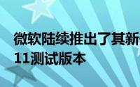 微软陆续推出了其新一代操作系统Windows11测试版本