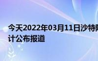 今天2022年03月11日沙特阿拉伯疫情最新消息数据情况统计公布报道