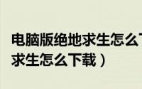 电脑版绝地求生怎么下载低配版（电脑版绝地求生怎么下载）