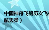 中国神舟飞船历次飞行航天员（中国历届神州航天员）