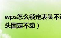 wps怎么锁定表头不动（wps表格中如何让表头固定不动）