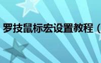 罗技鼠标宏设置教程（罗技鼠标宏设置教程）