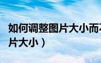 如何调整图片大小而不改变尺寸（如何调整图片大小）