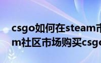 csgo如何在steam市场买东西（如何在steam社区市场购买csgo道具）