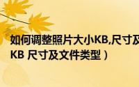 如何调整照片大小KB,尺寸及文件类型?（如何调整照片大小KB 尺寸及文件类型）
