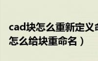 cad块怎么重新定义命名（装修设计--CAD中怎么给块重命名）