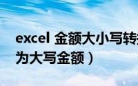 excel 金额大小写转换（Excel小写金额转换为大写金额）