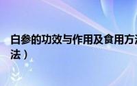 白参的功效与作用及食用方法（白参的功效与作用及食用方法）