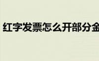 红字发票怎么开部分金额（红字发票怎么开）
