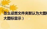 怎么设置文件夹默认为大图标显示（怎么设置文件夹默认为大图标显示）