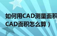 如何用CAD测量面积（怎样用CAD测量面积 CAD面积怎么算）