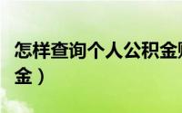 怎样查询个人公积金账号（怎样查询个人公积金）