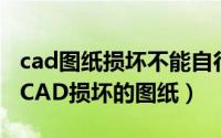 cad图纸损坏不能自行修复怎么办（怎么修复CAD损坏的图纸）