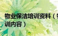物业保洁培训资料（物业保洁之物业保洁的培训内容）