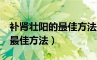 补肾壮阳的最佳方法 男人 食疗（补肾壮阳的最佳方法）