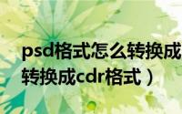 psd格式怎么转换成cdr视频（psd格式怎么转换成cdr格式）