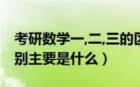 考研数学一,二,三的区别（考研数学一二三区别主要是什么）