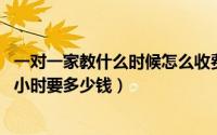 一对一家教什么时候怎么收费（一对一家教的收费标准 一个小时要多少钱）