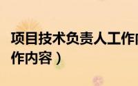 项目技术负责人工作内容（项目技术负责人工作内容）