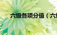 六级各项分值（六级各项分值是多少）