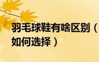 羽毛球鞋有啥区别（羽毛球鞋有什么特点 该如何选择）