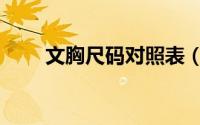 文胸尺码对照表（文胸尺码对照表）