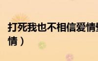 打死我也不相信爱情壁纸（打死我也不相信爱情）