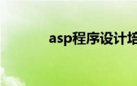 asp程序设计培训（asp程序）