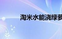 淘米水能浇绿萝吗（淘米校巴）
