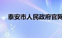 泰安市人民政府官网（泰安市人民政府）