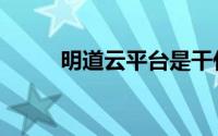 明道云平台是干什么的（明道云）