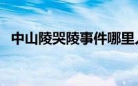 中山陵哭陵事件哪里人（中山陵哭陵事件）