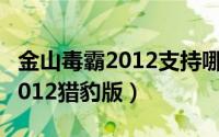 金山毒霸2012支持哪些操作系统（金山毒霸2012猎豹版）