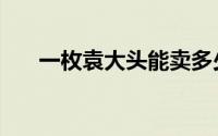 一枚袁大头能卖多少钱（一枚袁大头）