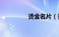 烫金名片（烫金硅胶板）