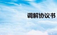 调解协议书（调解协议）