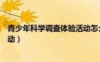 青少年科学调查体验活动怎么注册（青少年科学调查体验活动）