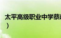 太平高级职业中学蔡赵峰（太平高级职业中学）