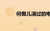何傲儿演过的电视剧（何傲珊）
