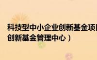 科技型中小企业创新基金项目（科技部科技型中小企业技术创新基金管理中心）