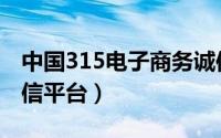 中国315电子商务诚信平台（315电子商务诚信平台）