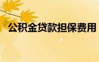 公积金贷款担保费用（公积金贷款担保费）