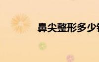 鼻尖整形多少钱（鼻尖整形）